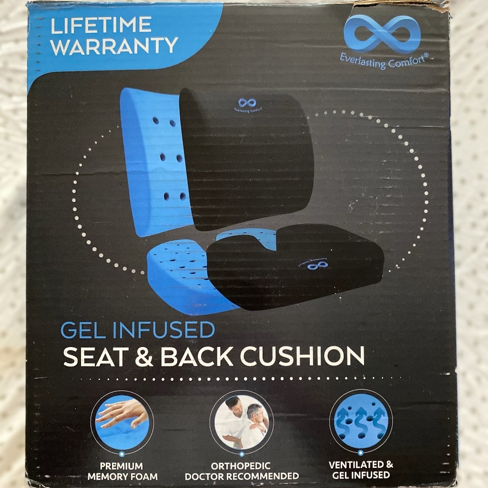 Gel Infused Seat & Back Cushion